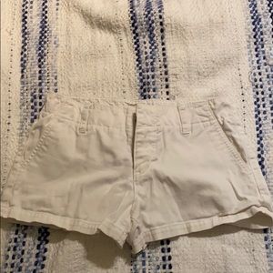 3” seam white chino shorts